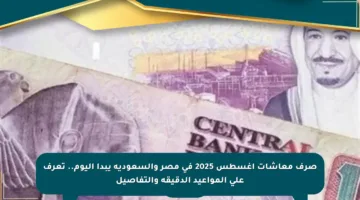 صرف معاشات أغسطس 2025 في مصر والسعودية يبدأ اليوم.. تعرف على المواعيد الدقيقة والتفاصيل